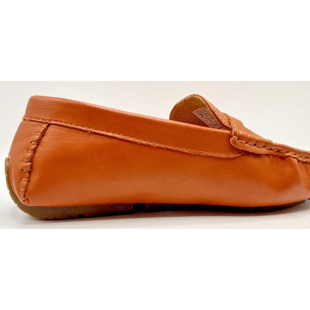Jousen Milan Men's Penny Loafers Tan Slip On Driving Shoes Casual Size 8